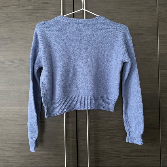 Forever 21 Purple Cropped Sweater - Picture 2 of 3